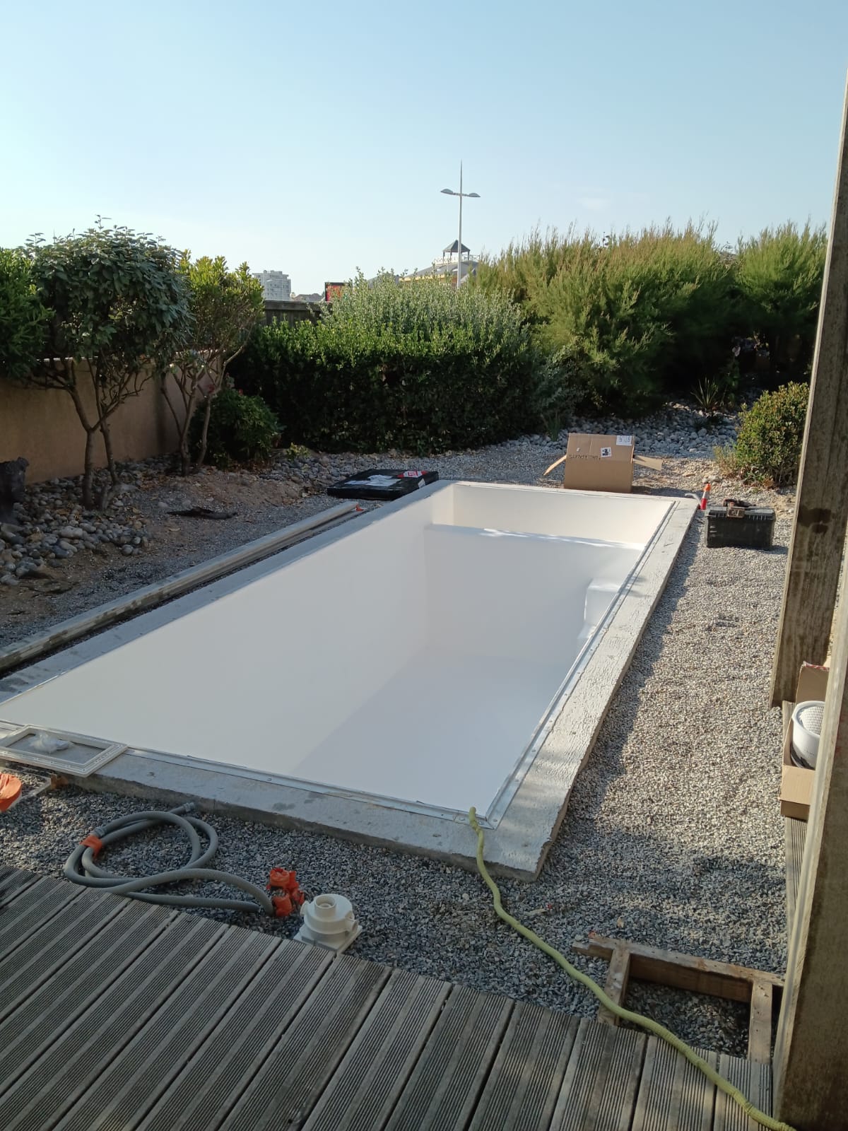 Pose liner armé blanc piscine Les Sables d'Olonne