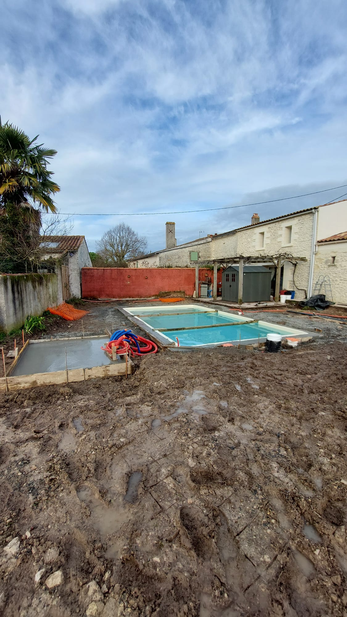 Réalisation de la ceinture béton